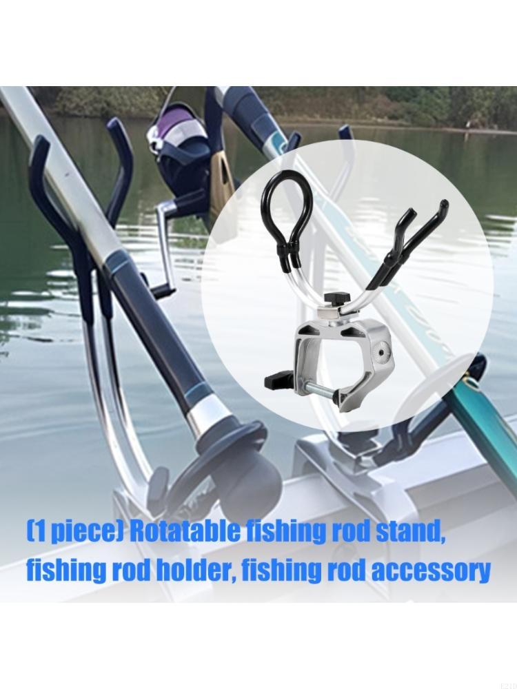 Fishing Rod Casting - Angelrutenhalter für Boote mit verstellbarer Klemmbasis,